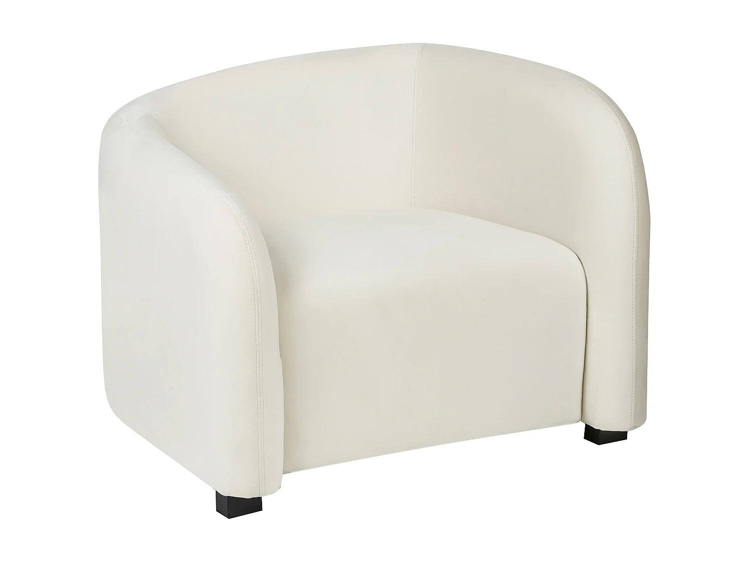 Lot de 2 fauteuils VELTADA Velours Blanc cassé