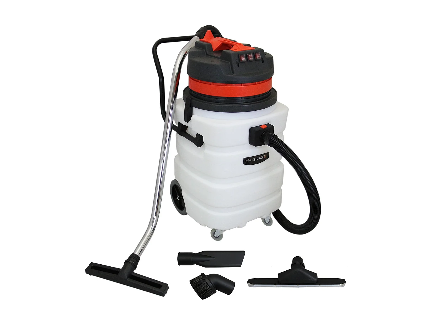90L Nass- & Trocken Industriestaubsauger mit Dachrinnenstangen, 5m Schlauch und Kamera