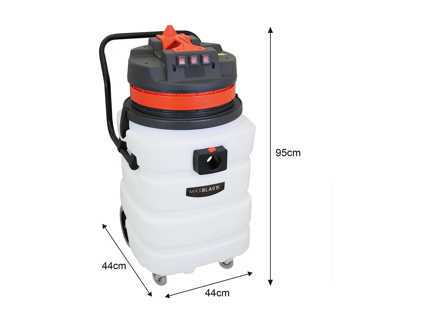 90L Nass- & Trocken Industriestaubsauger mit Dachrinnenstangen, 5m Schlauch und Kamera