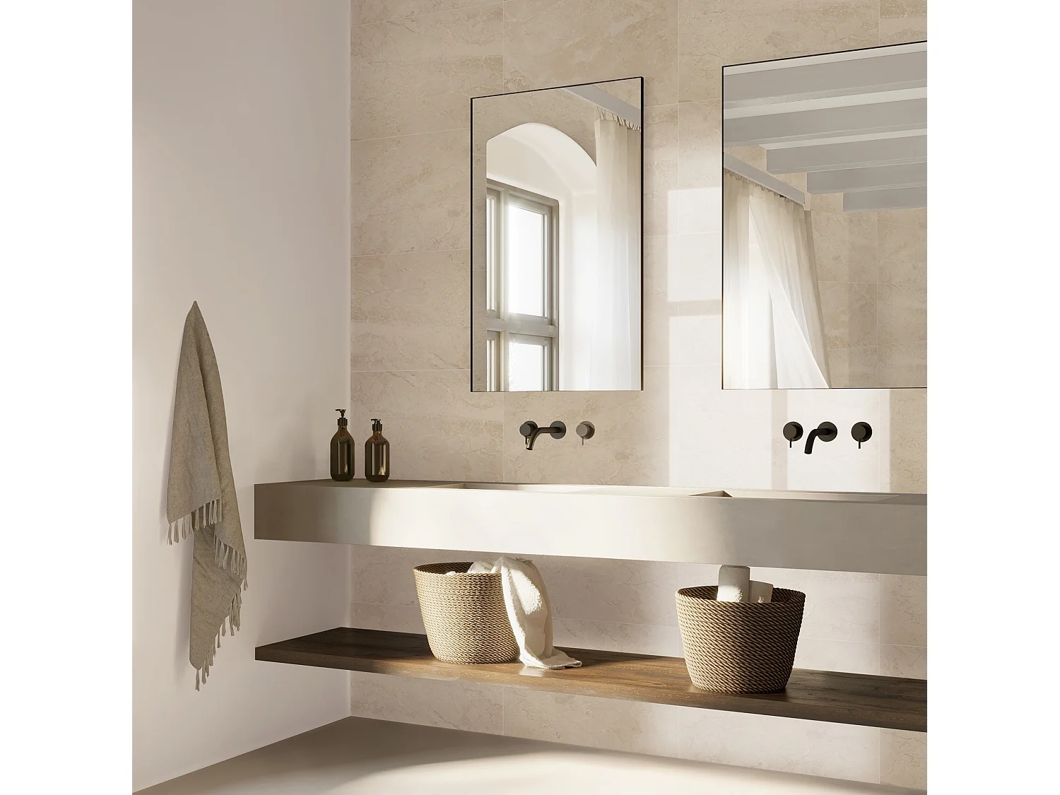 panneaux muraux douche - dalle pvc dumawall+ gloss alcaria 37,5 cm ht x 65 cm lg - lot de 8 plaques - 1,95 m2