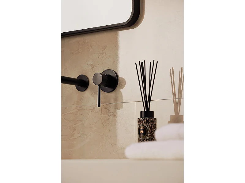 panneaux muraux douche - dalle pvc dumawall+ gloss alcaria 37,5 cm ht x 65 cm lg - lot de 8 plaques - 1,95 m2