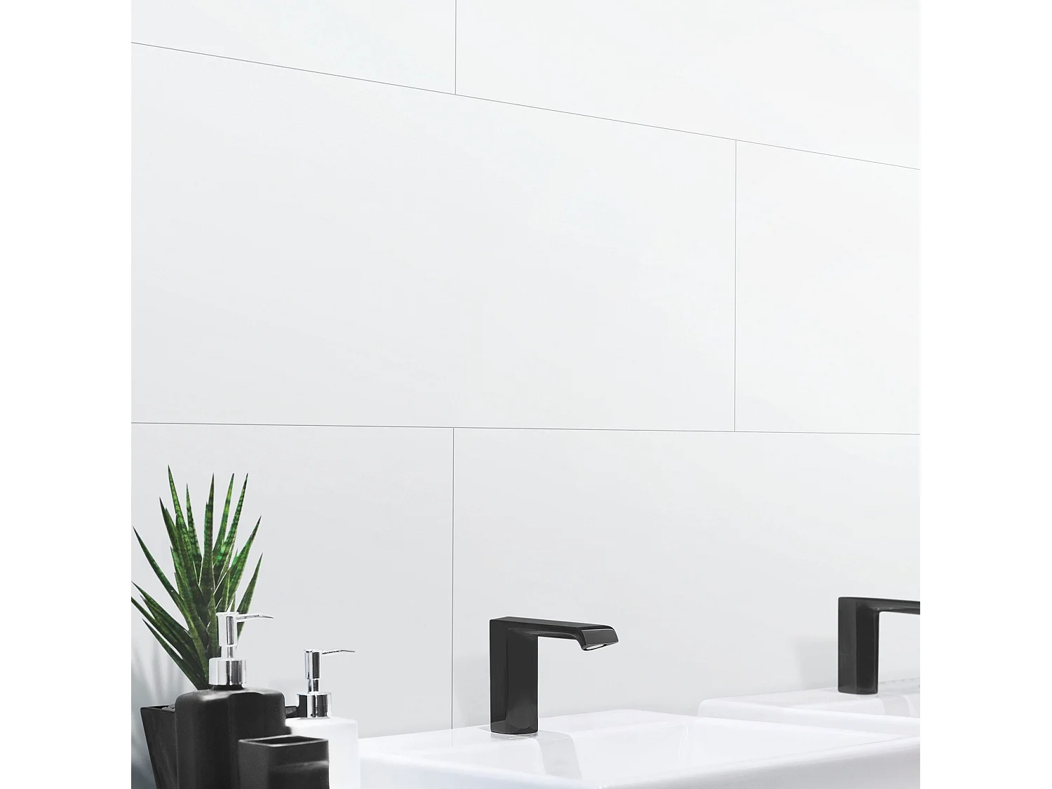 panneaux muraux douche - dalle pvc dumawall+ gloss white 37,5 cm ht x 65 cm lg - lot de 8 plaques - 1,95 m2