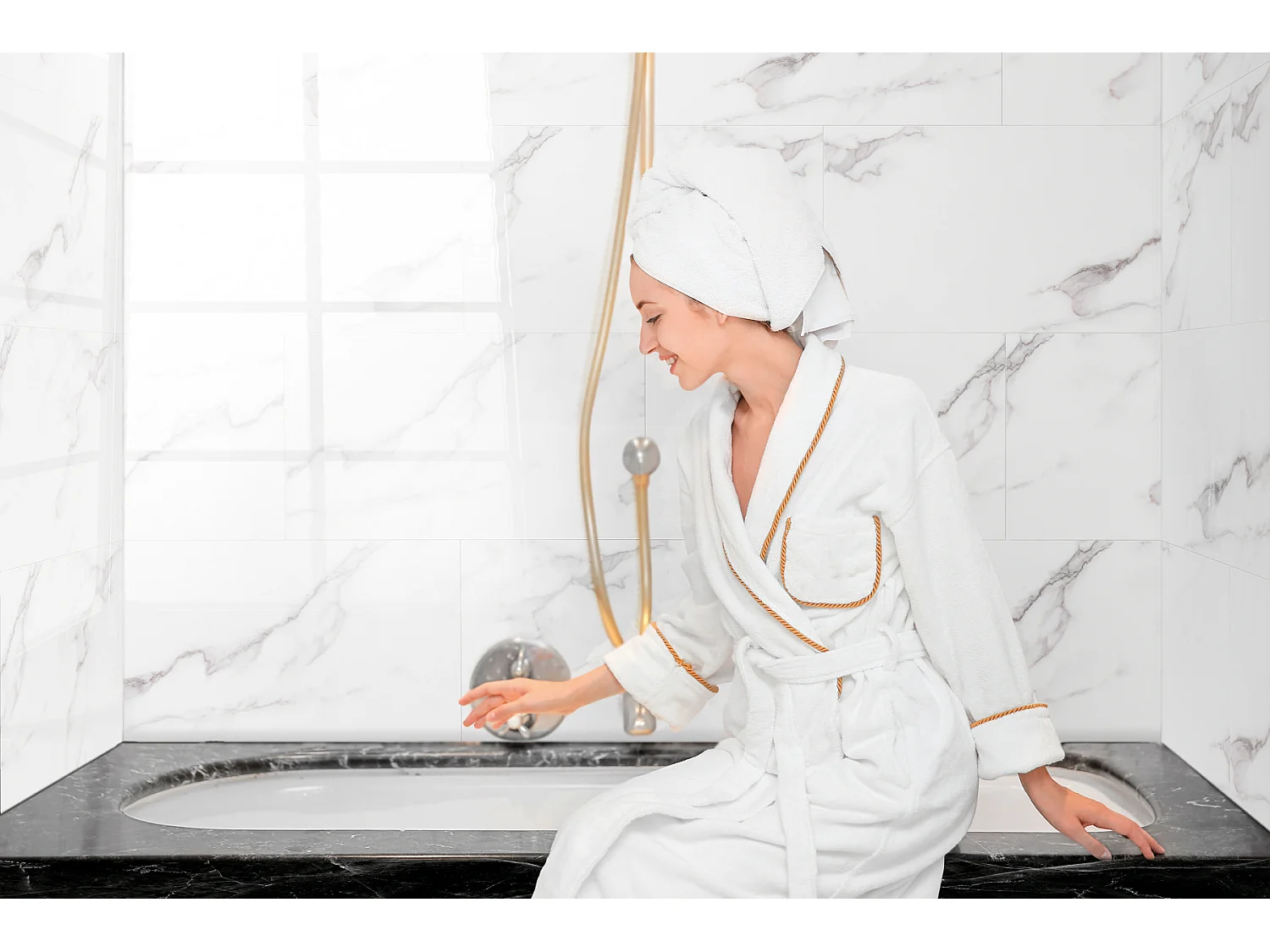 panneaux muraux douche - dalle pvc dumawall+ gloss trapani 37,5 cm ht x 65 cm lg - lot de 8 plaques - 1,95 m2