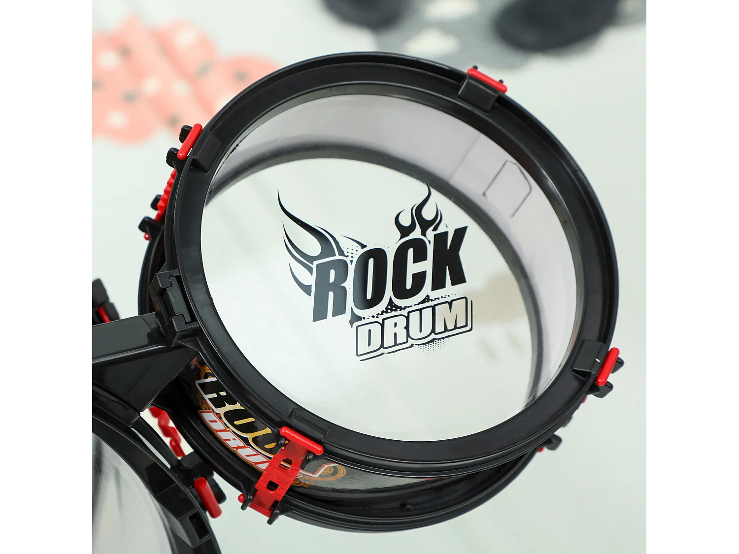 Set batteria giocattolo per bambini 3-6 anni con sgabello