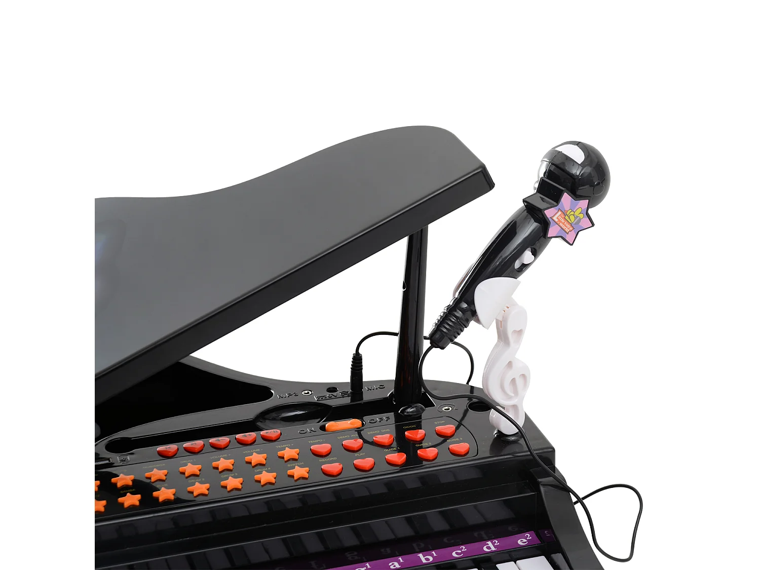 Pianoforte elettrico giocattolo per bambini abs nero