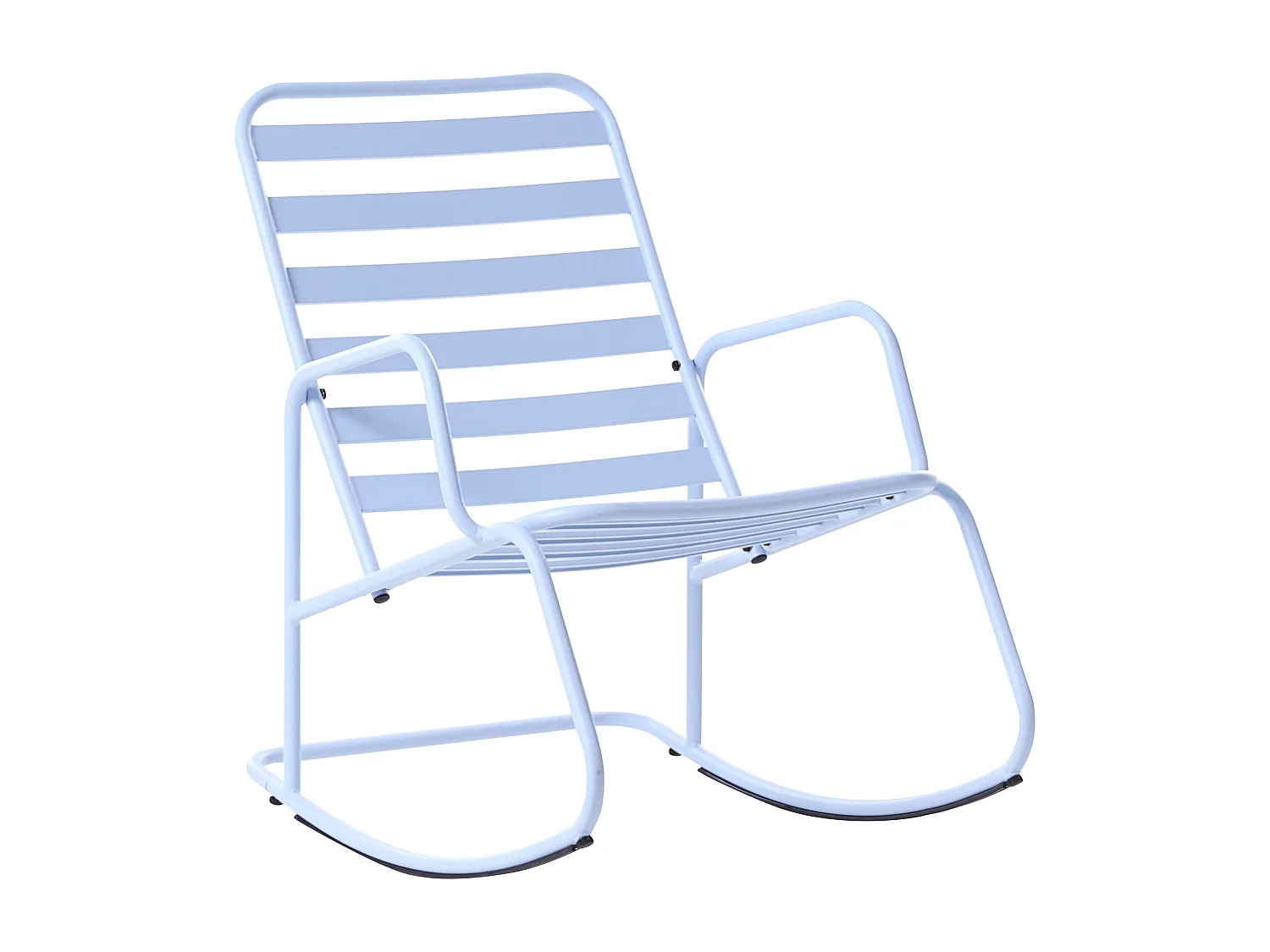 Fauteuil à bascule de jardin TURI Métal Bleu clair