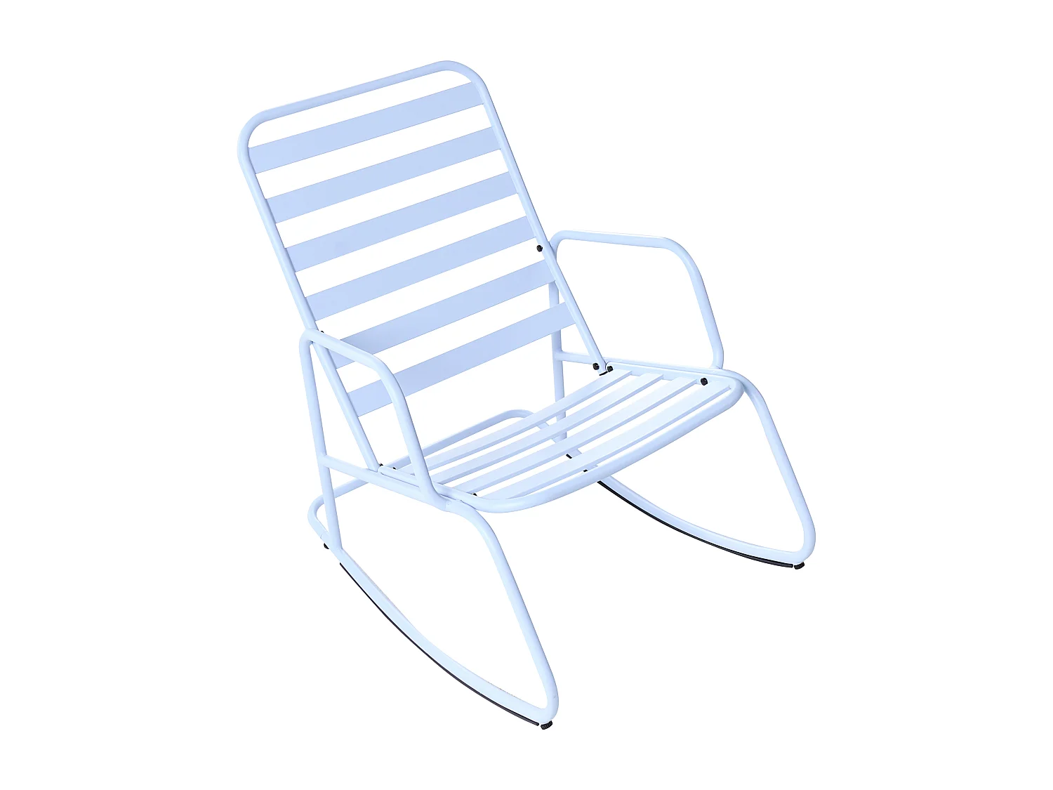 Fauteuil à bascule de jardin TURI Métal Bleu clair