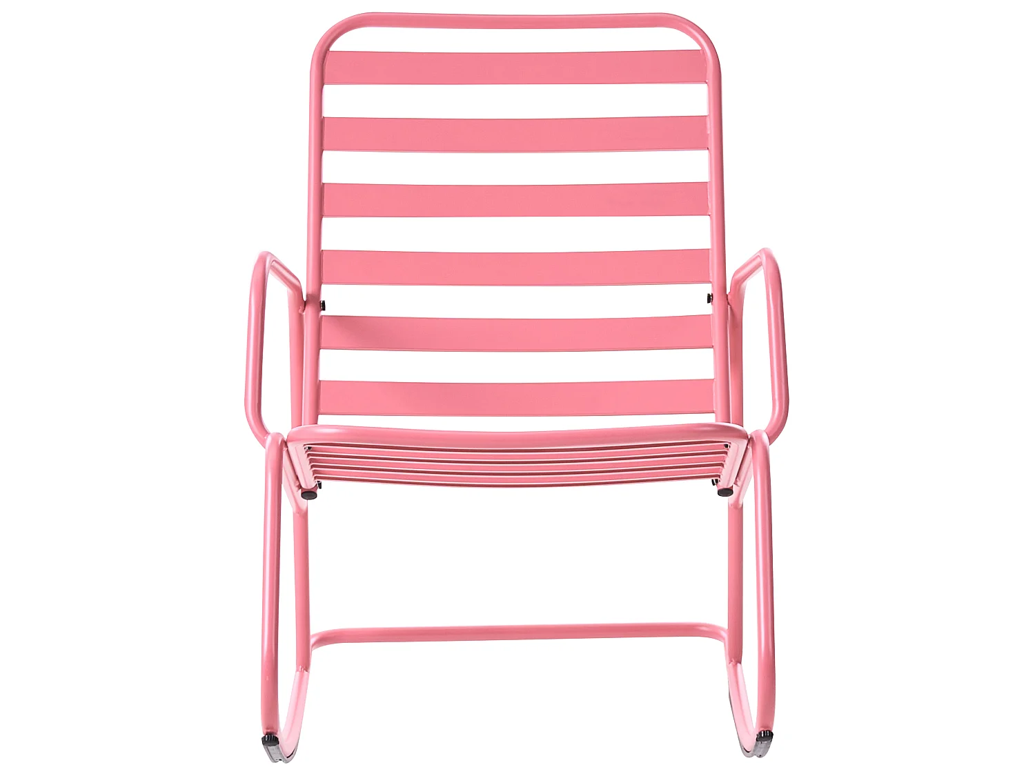 Fauteuil à bascule de jardin TURI Métal Rose