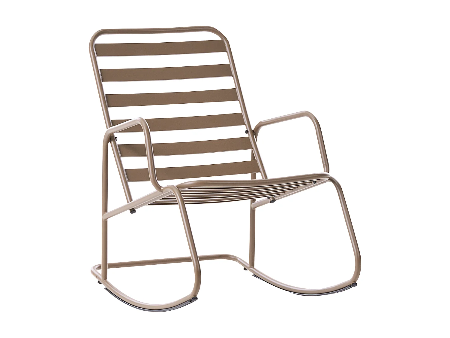Fauteuil à bascule de jardin TURI Métal Taupe