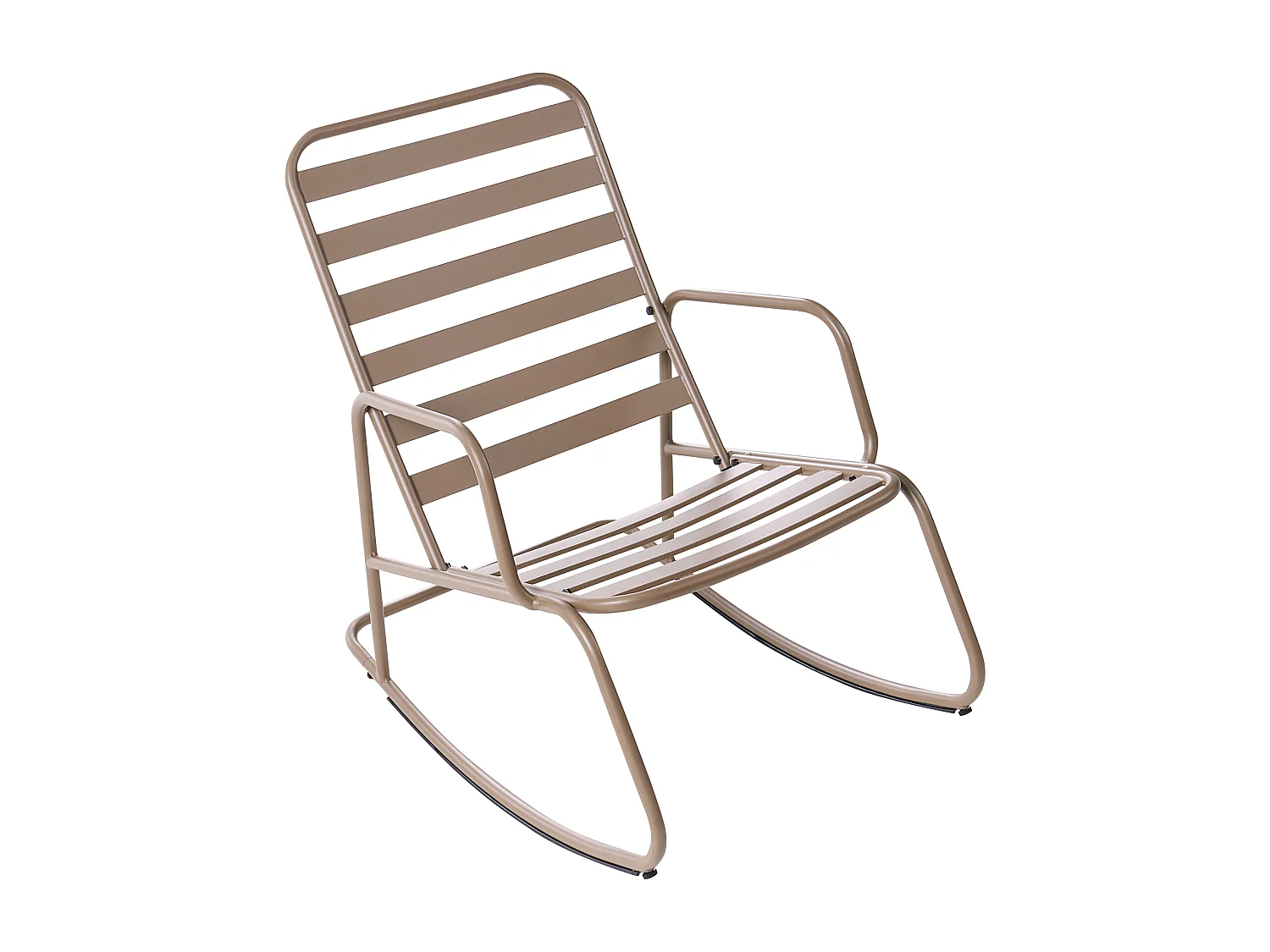Fauteuil à bascule de jardin TURI Métal Taupe
