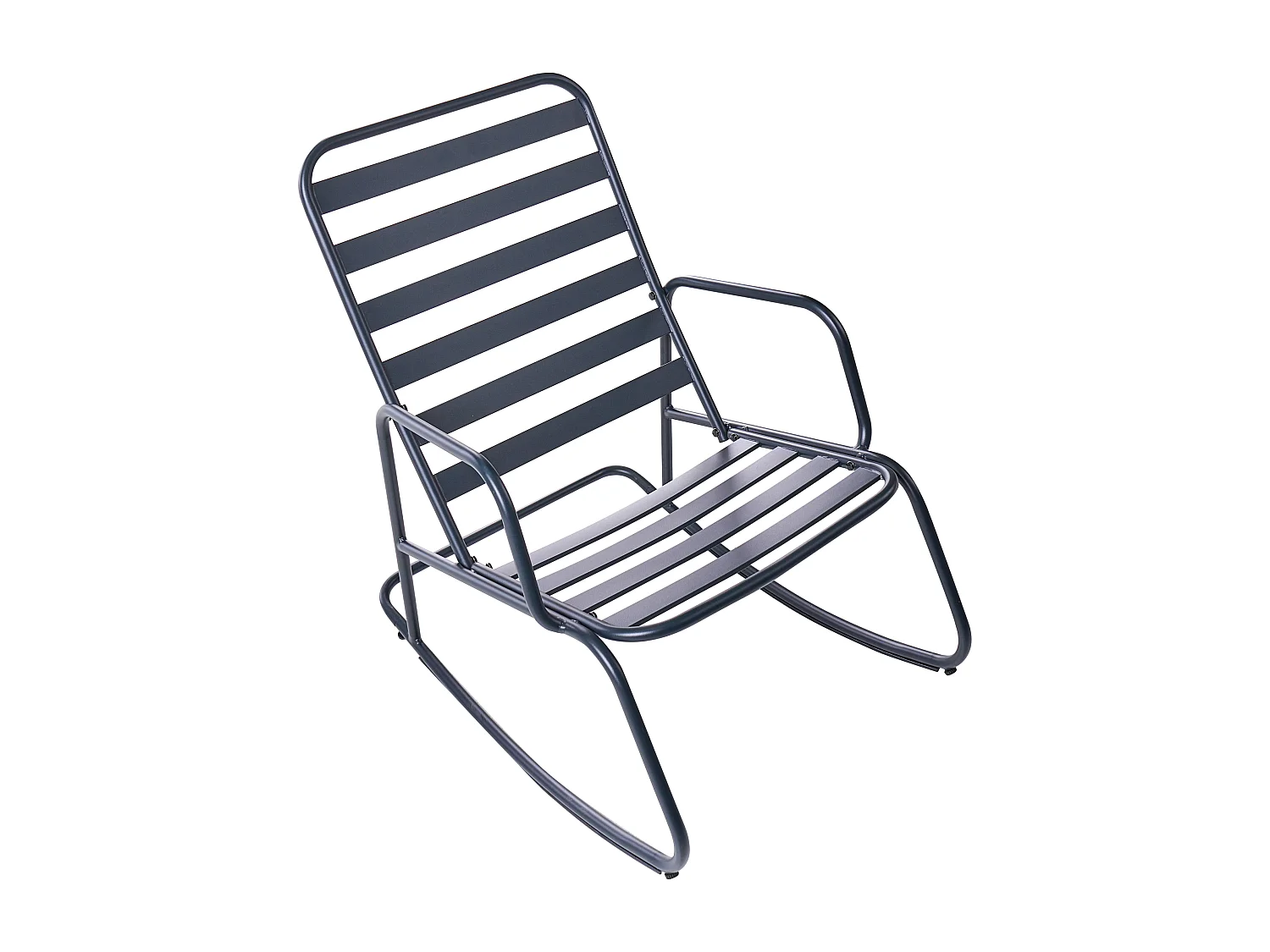 Fauteuil à bascule de jardin TURI Métal Noir