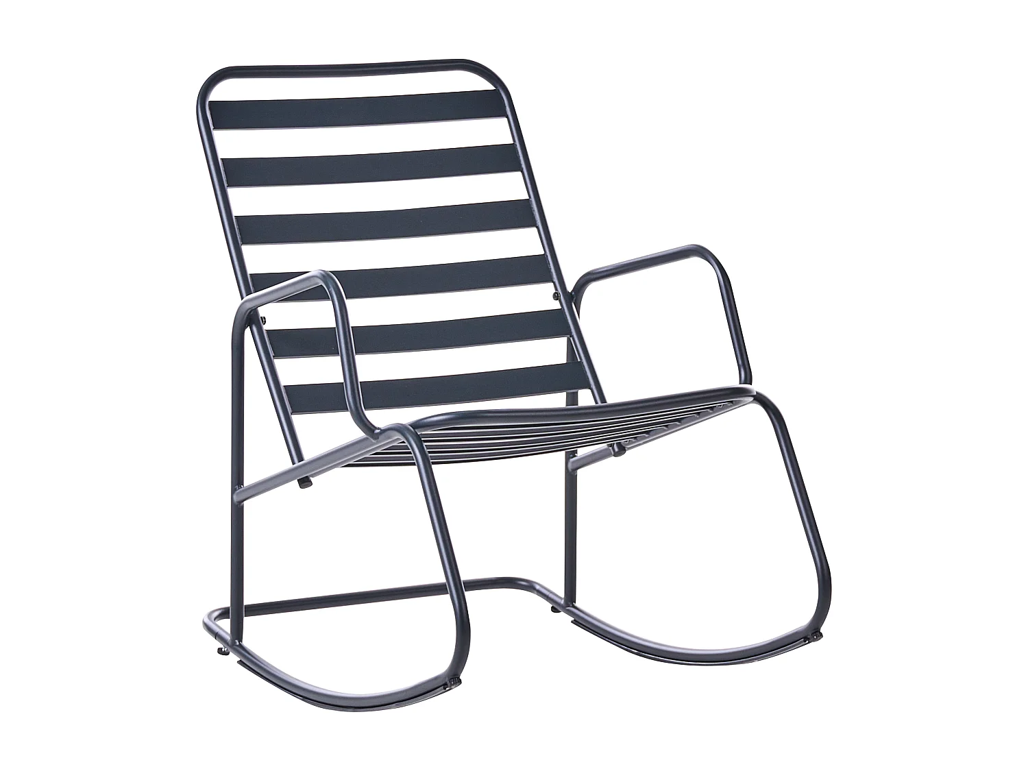 Fauteuil à bascule de jardin TURI Métal Noir