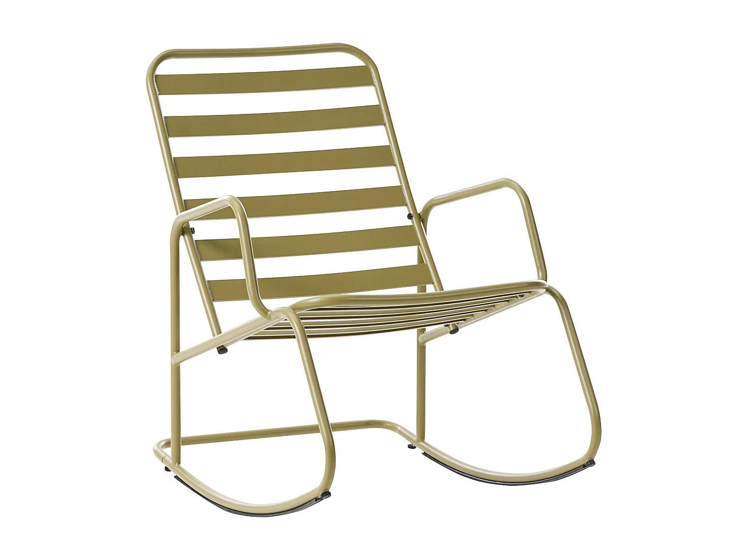 Fauteuil à bascule de jardin TURI Métal Vert olive
