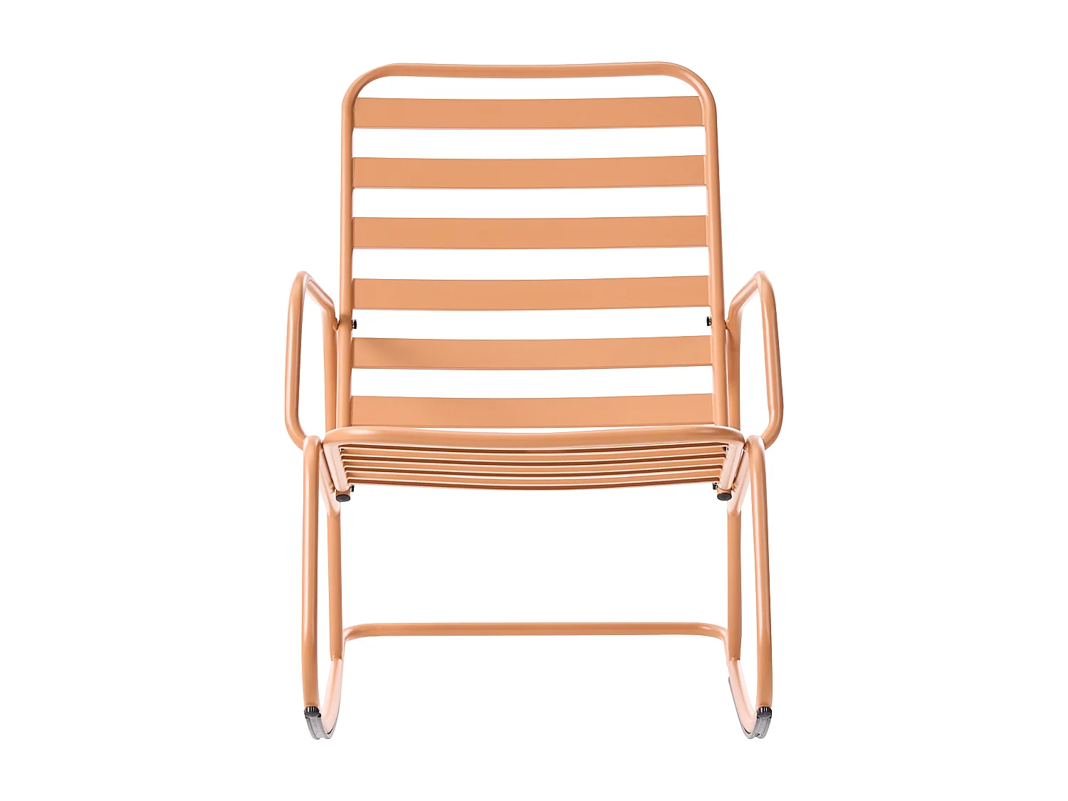 Fauteuil à bascule de jardin TURI Métal Marron doré