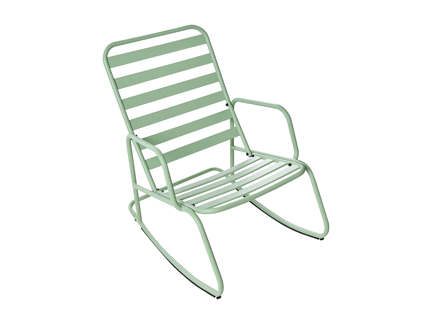 Fauteuil à bascule de jardin TURI Métal Vert
