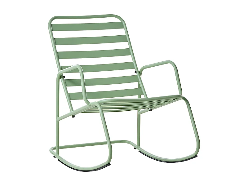 Fauteuil à bascule de jardin TURI Métal Vert