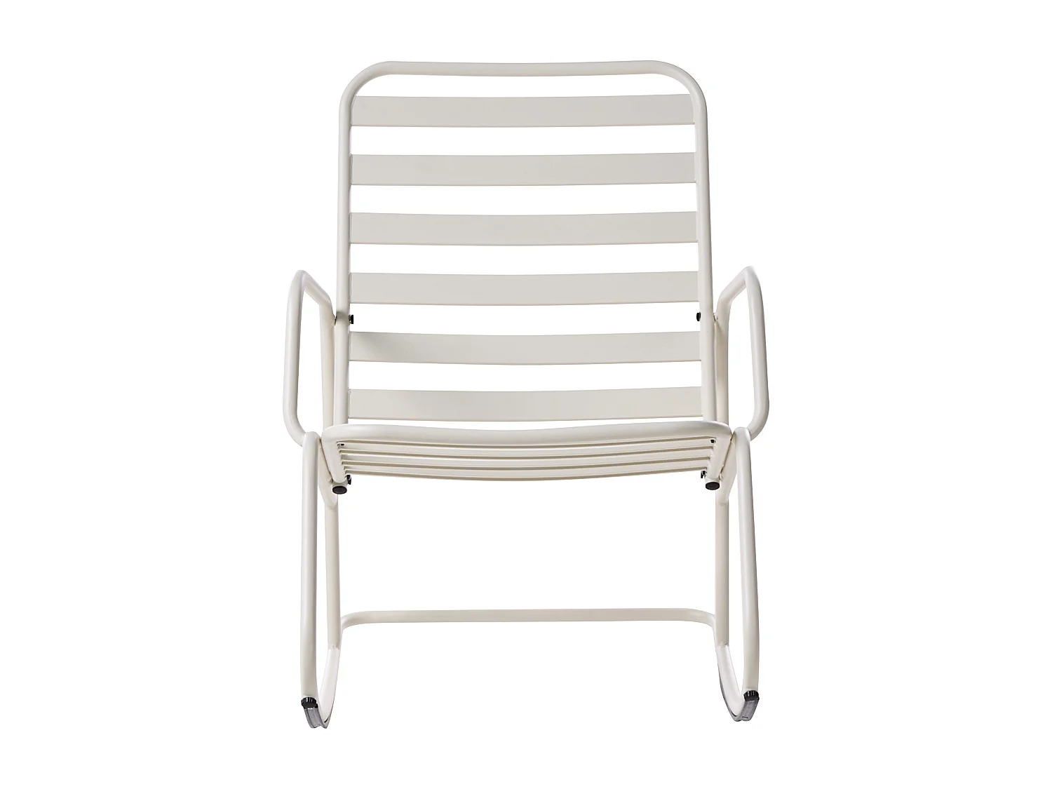 Fauteuil à bascule de jardin TURI Métal Blanc cassé