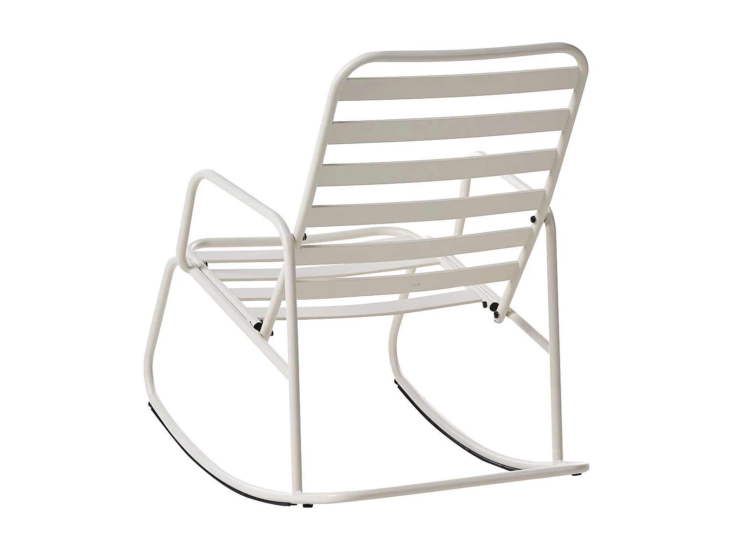 Fauteuil à bascule de jardin TURI Métal Blanc cassé