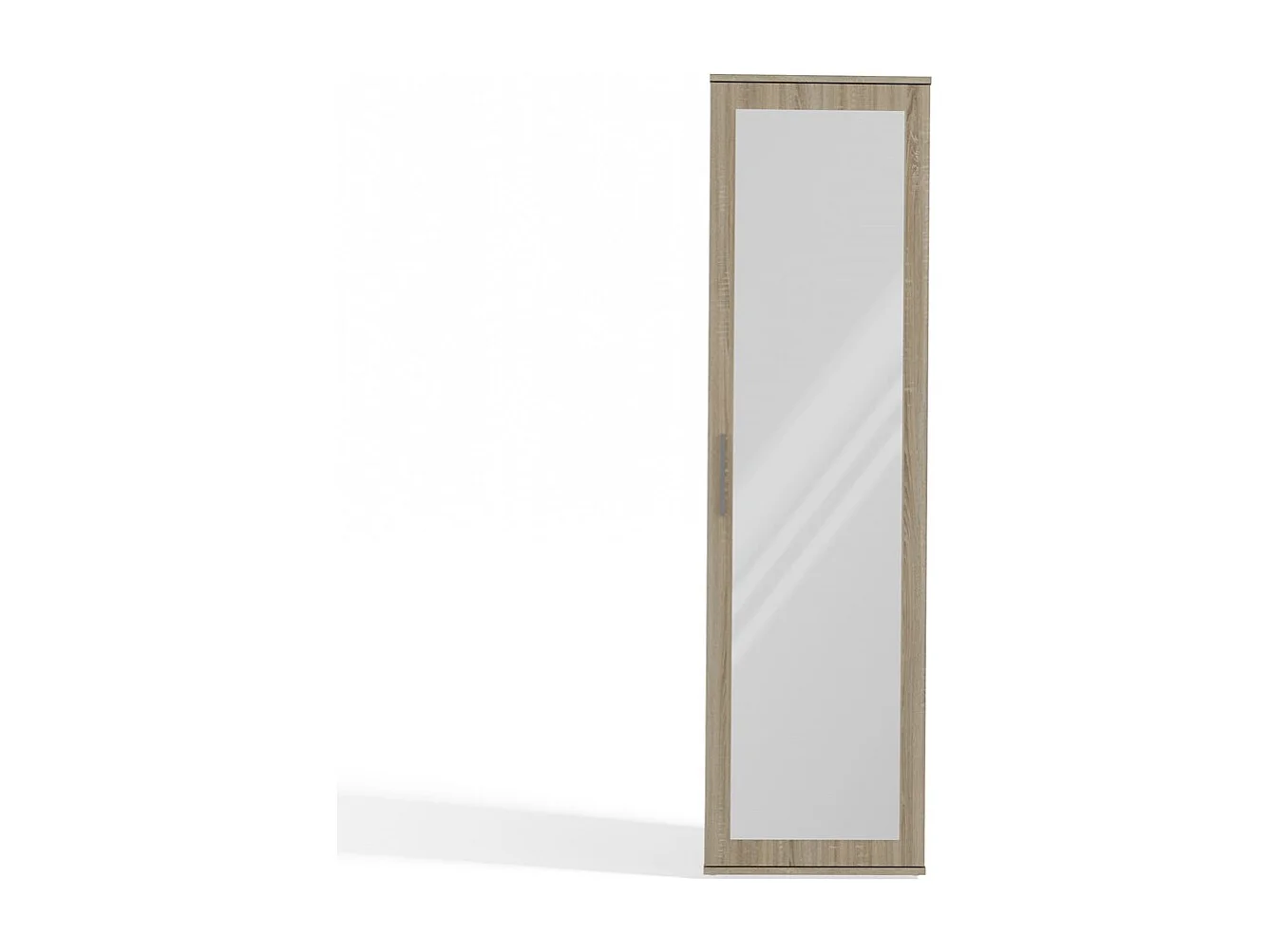 Szafa Duo | Dąb Sonoma|  Nowoczesna Szafa z lustrem | 50x35x180 cm | Przedpokój