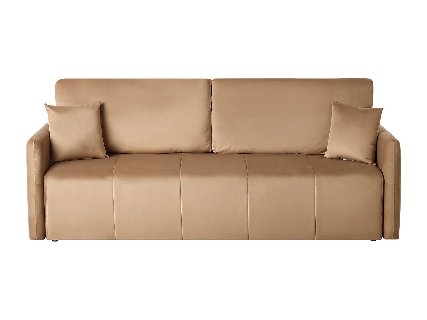 Canapé-lit 3 places EGGE Velours Marron clair