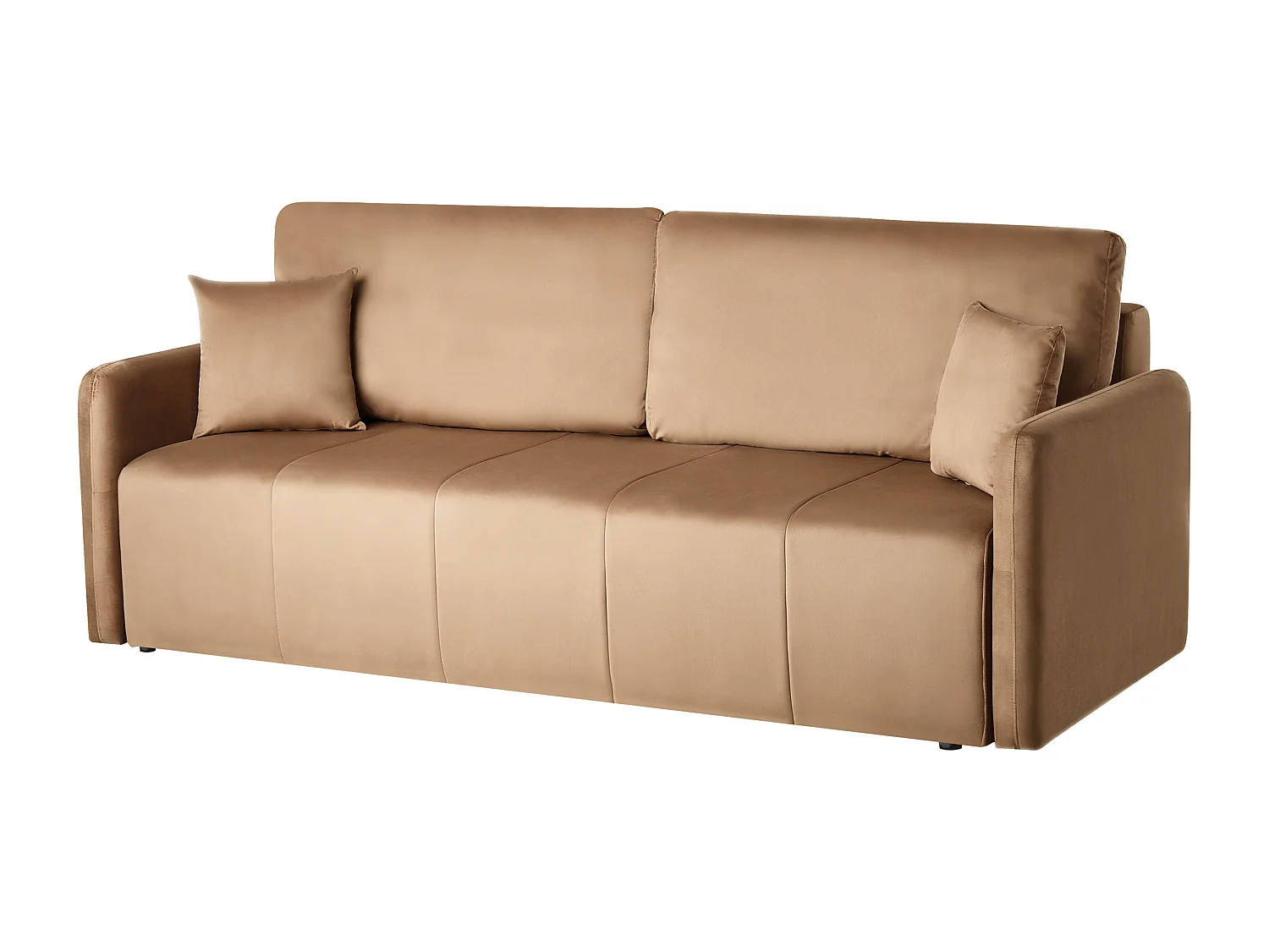 Canapé-lit 3 places EGGE Velours Marron clair