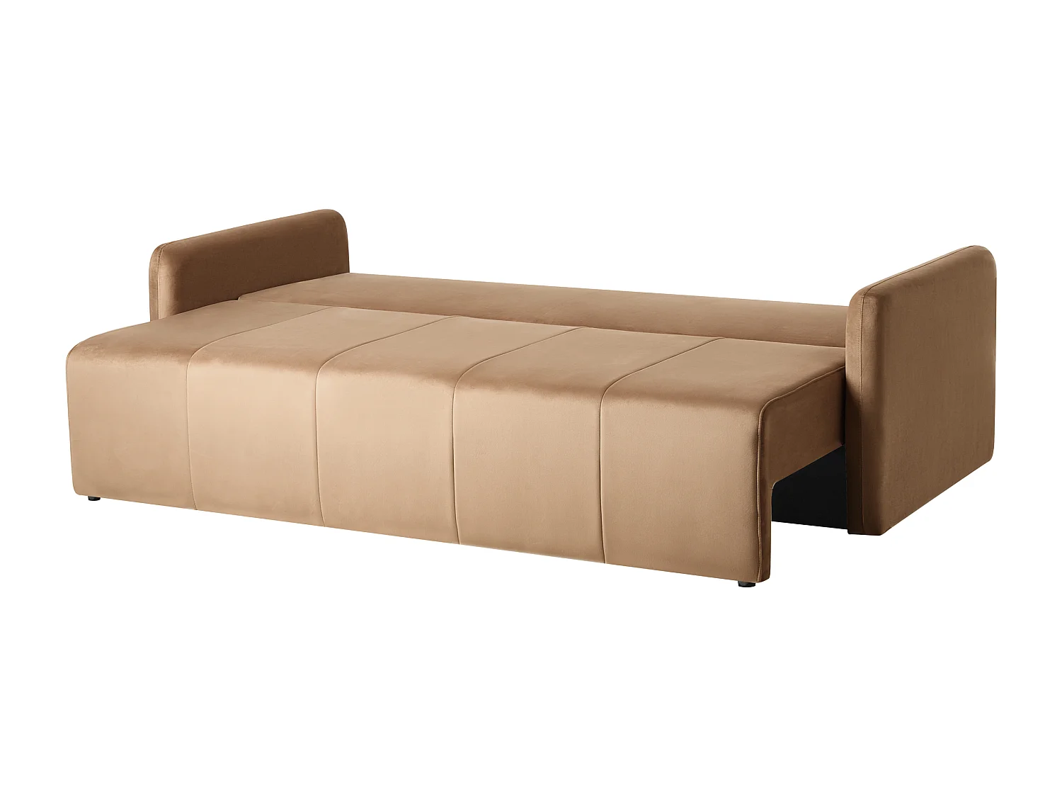 Canapé-lit 3 places EGGE Velours Marron clair