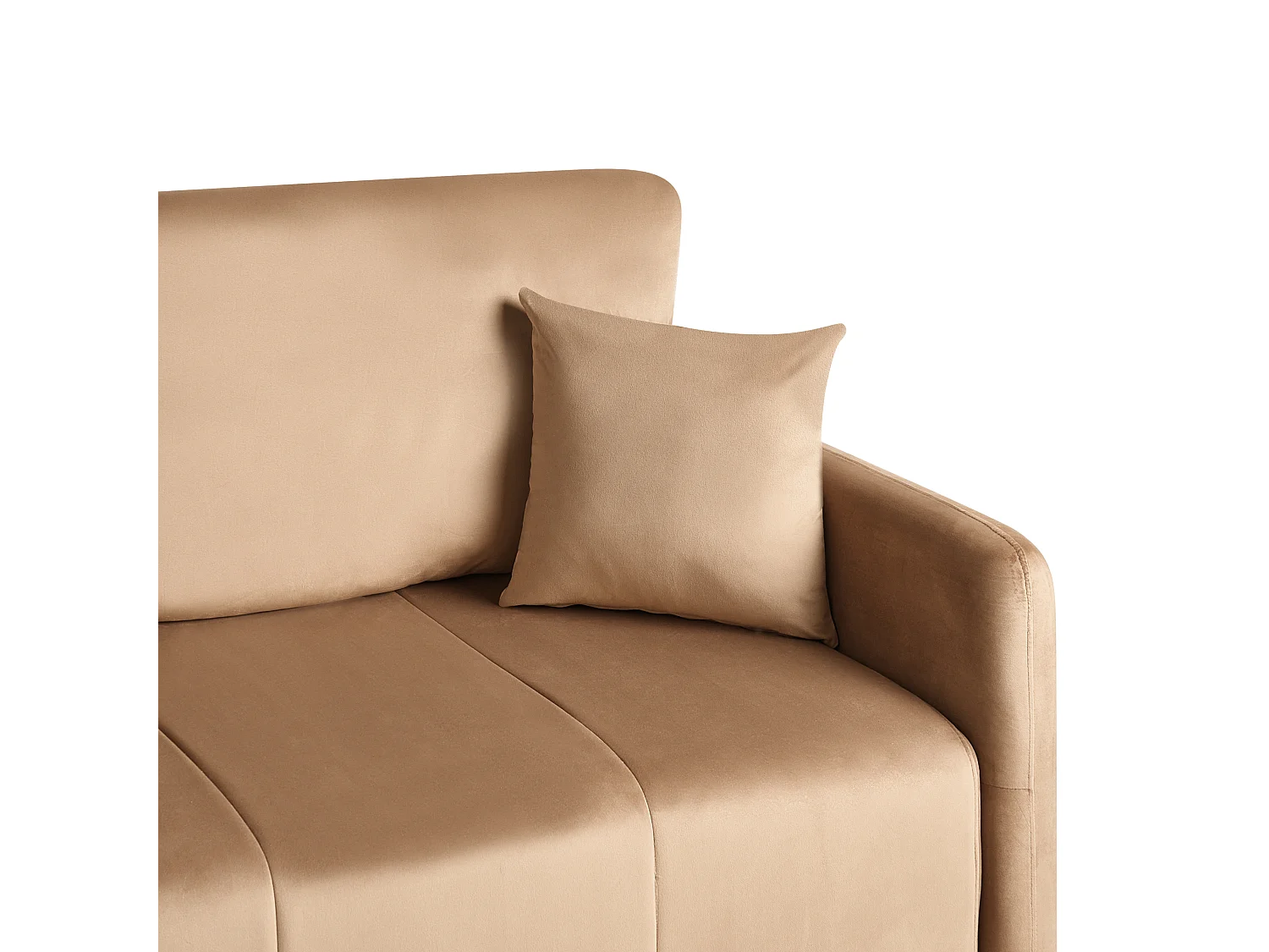 Canapé-lit 3 places EGGE Velours Marron clair