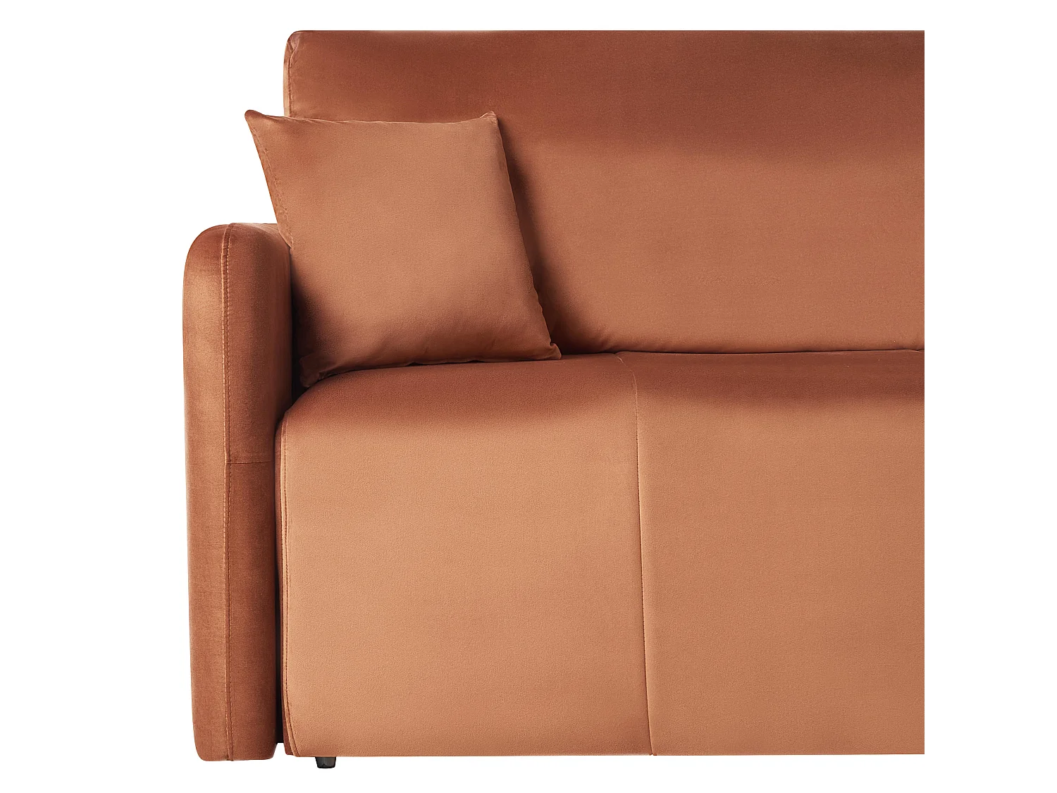 Sofa Bed 3 Seater EGGE Velvet Golden Brown