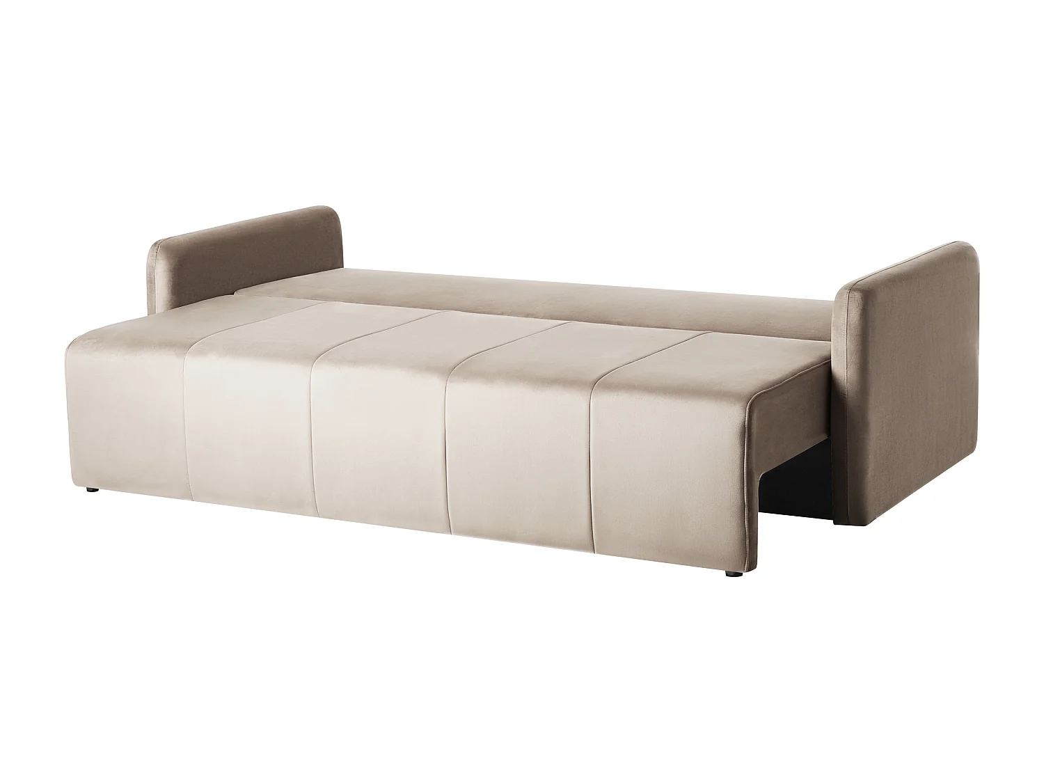 Canapé-lit 3 places EGGE Velours Taupe