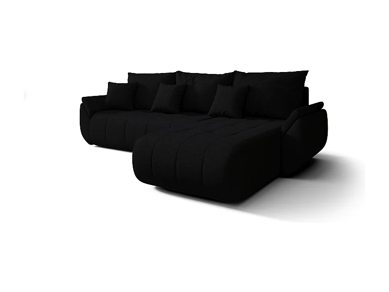 Le canapé d’angle TOKYO L avec fonction lit et tissu WIND 99 droite