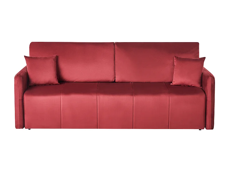 Canapé-lit 3 places EGGE Velours Rouge Bordeaux
