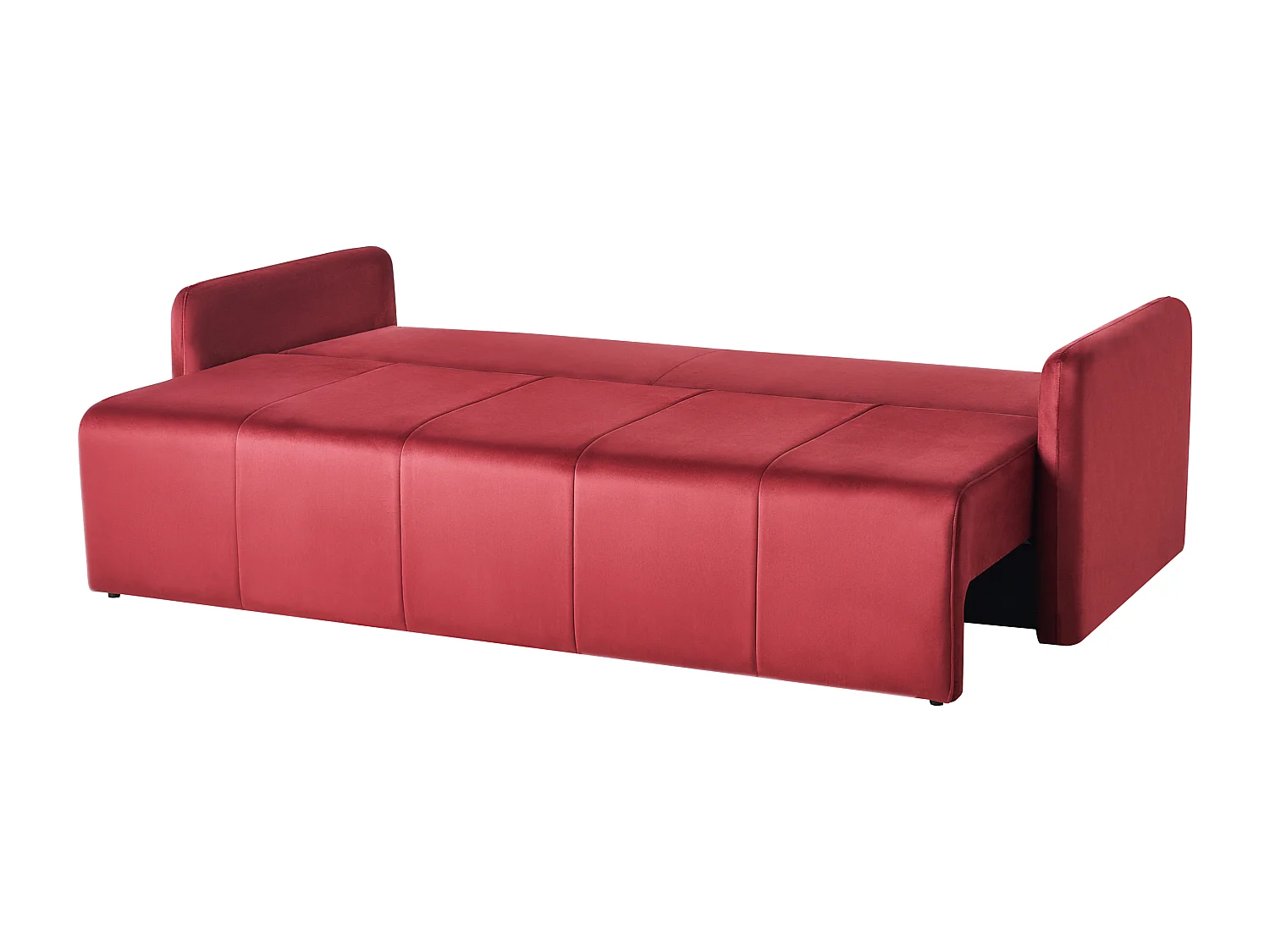 Canapé-lit 3 places EGGE Velours Rouge Bordeaux