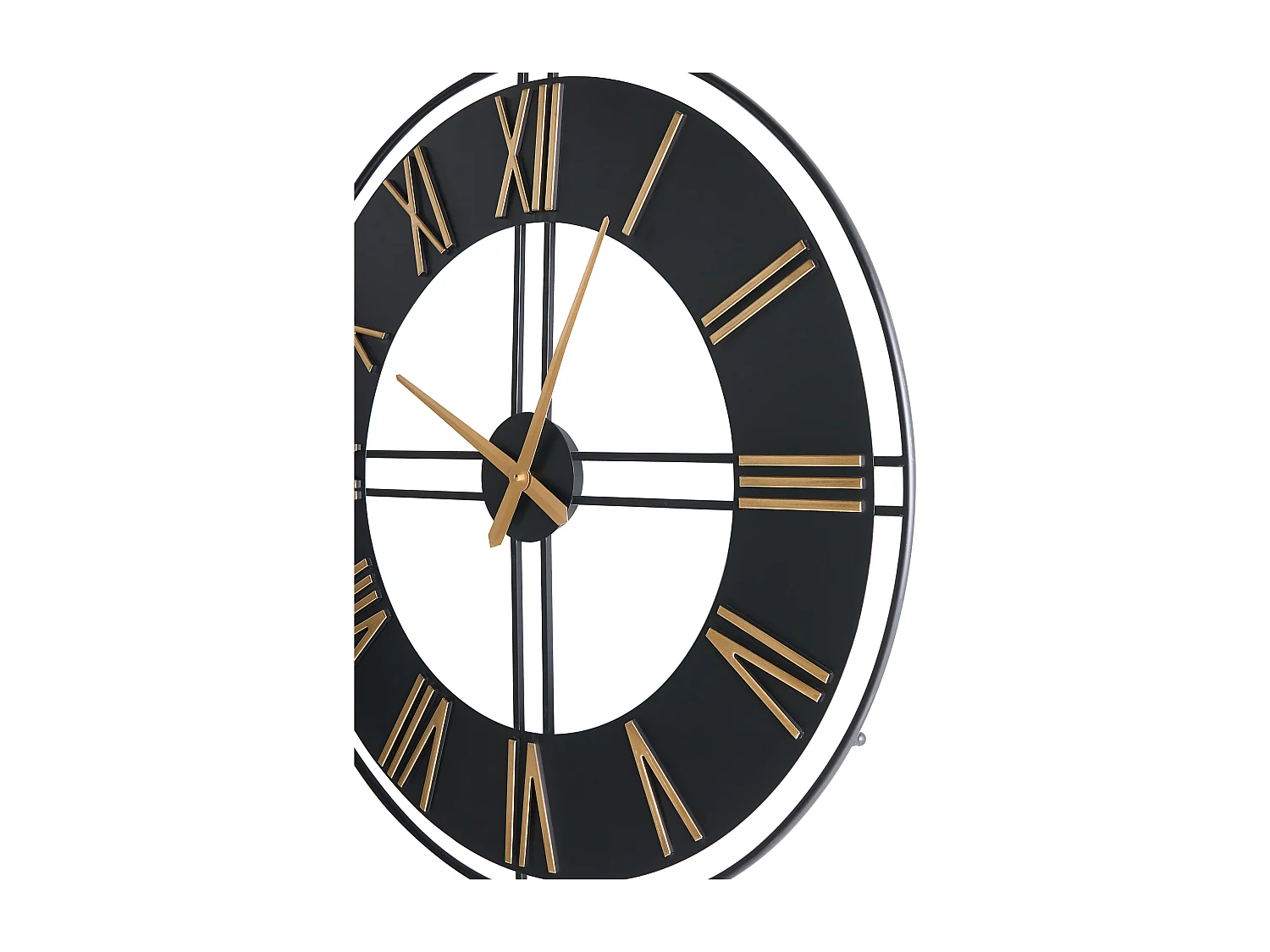 Horloge murale PERIGNY 80 cm Métal Noir