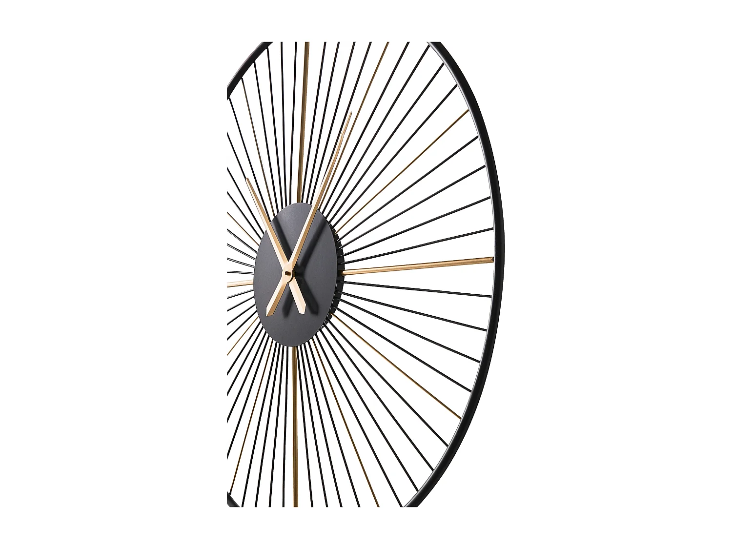 Horloge murale SAZAIS 80 cm Métal Noir