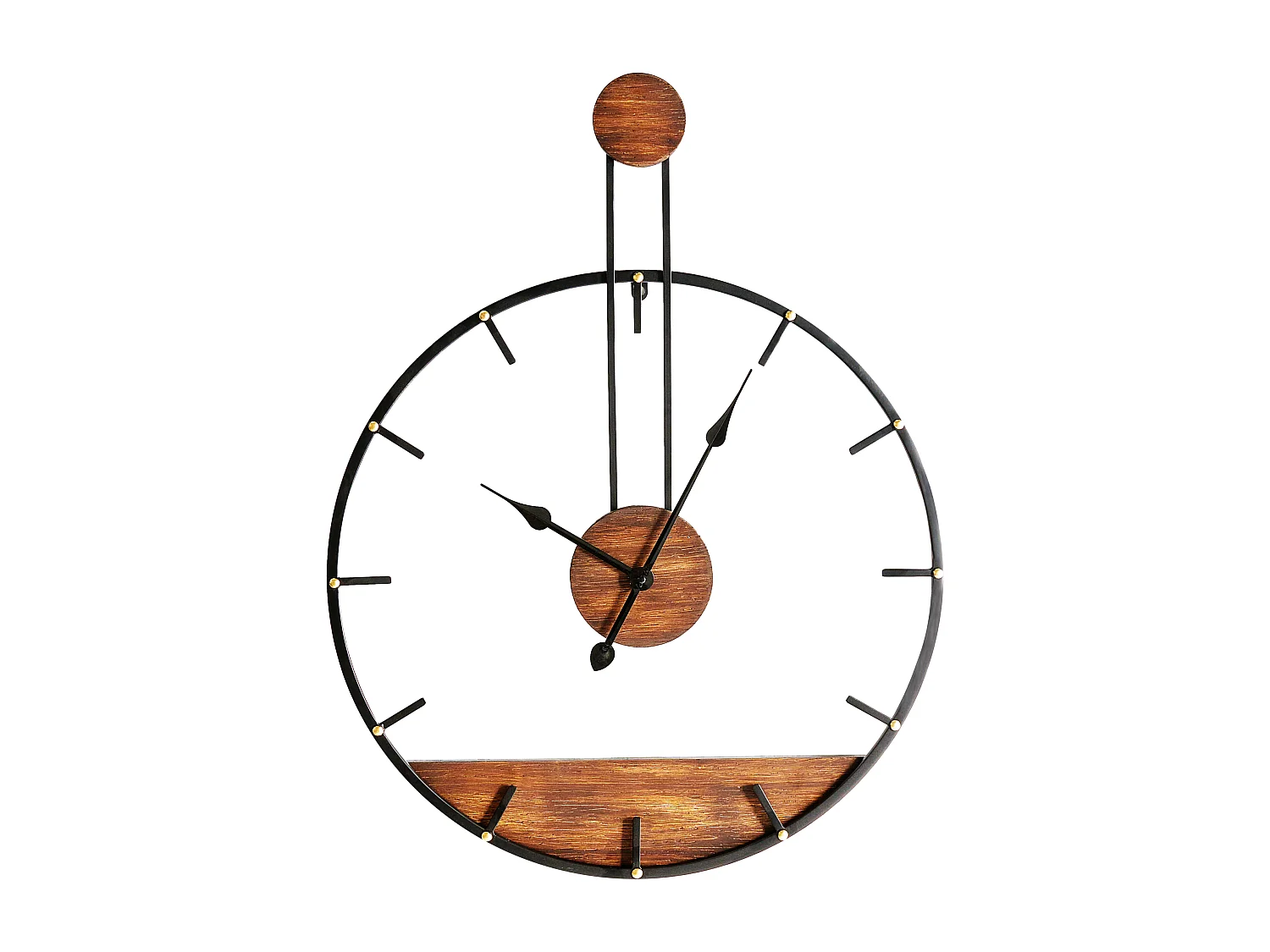 Horloge murale TAUGON 60 cm Métal Noir