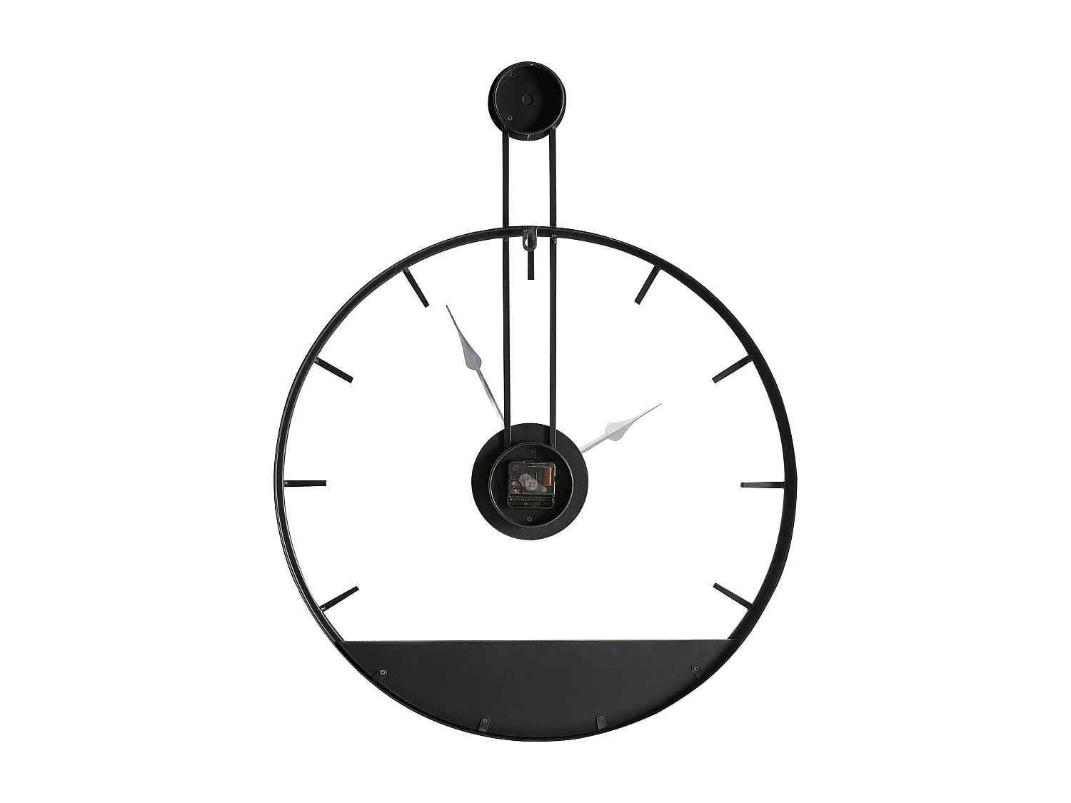 Horloge murale TAUGON 60 cm Métal Noir