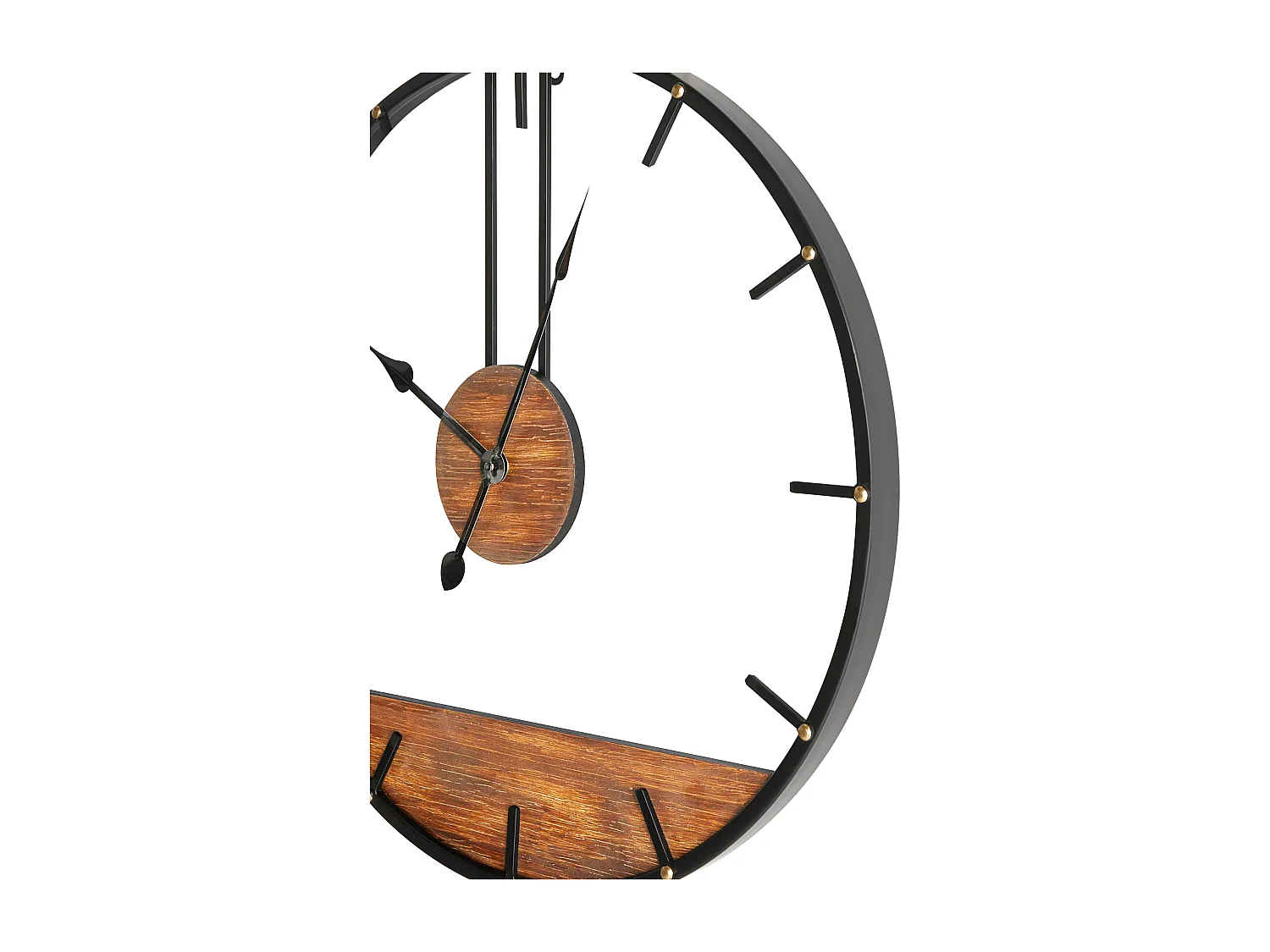 Horloge murale TAUGON 60 cm Métal Noir
