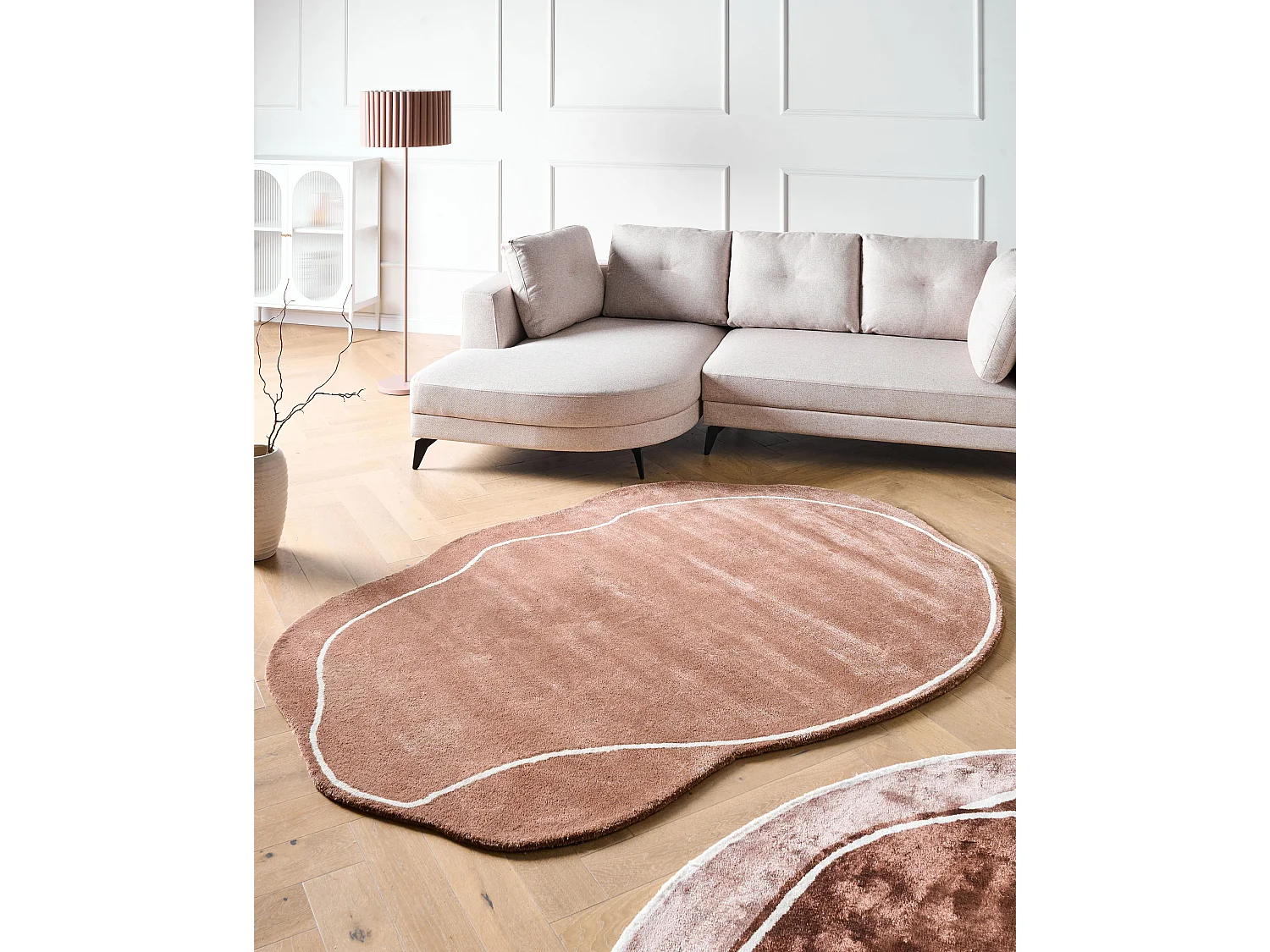 Tapis DERA Marron 160 x 230 cm Soie artificielle