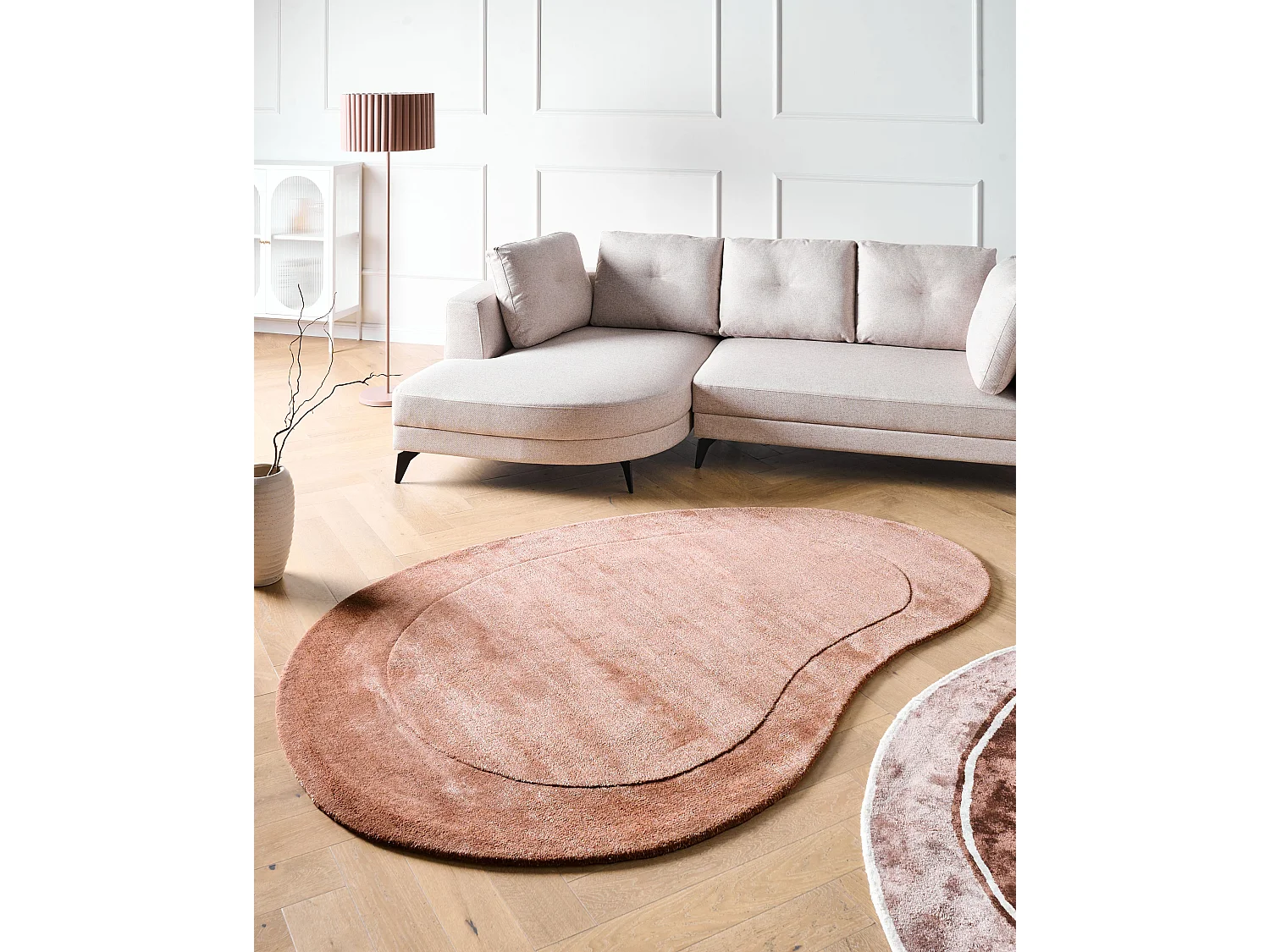 Tapis MASSO Marron doré 160 x 230 cm Soie artificielle