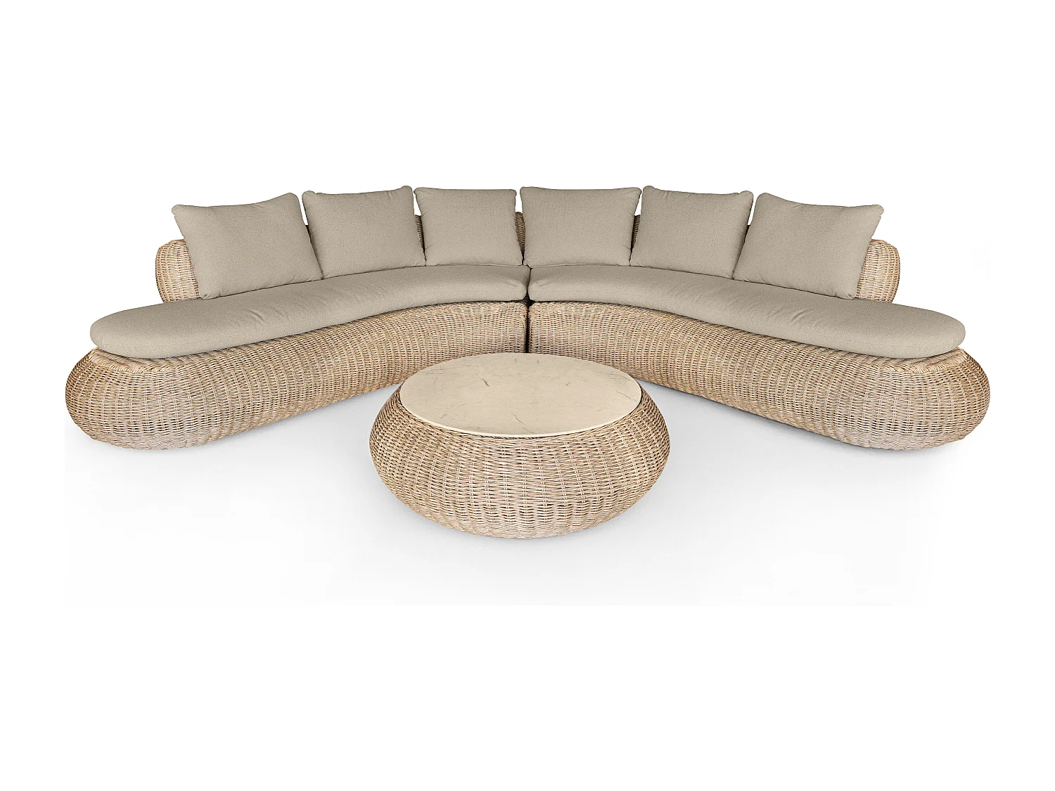 Now's Home - Salon De Jardin Resine Tressee Twistee Effet Rotin +coussin Majorelle