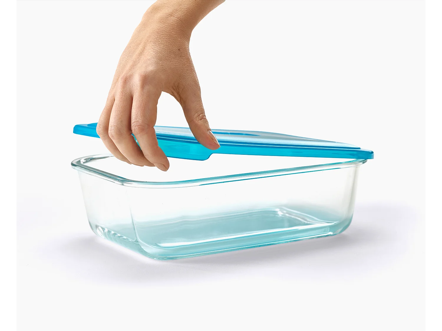 Nest™ Glass Storage van Joseph Joseph, set van 4 stapelbare glazen containers met luchtdichte deksel, capaciteit van 230 ml tot 1,85 L, geschikt voor magnetron