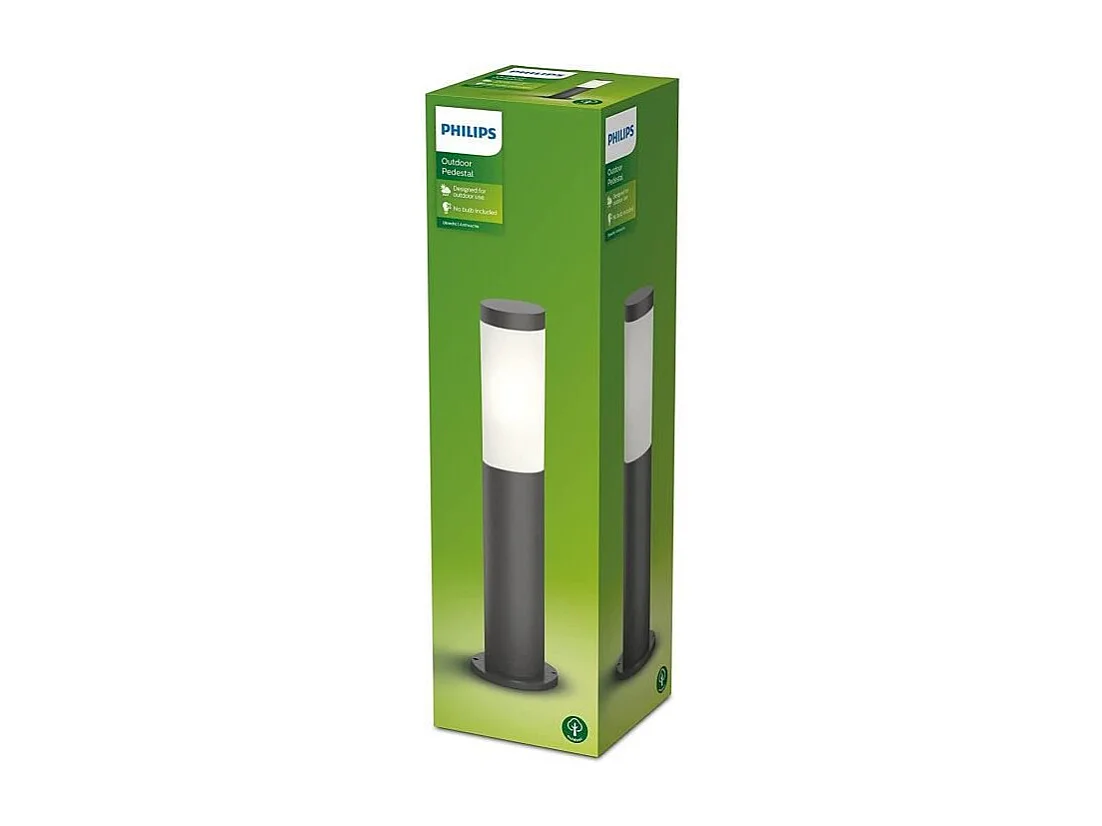 Borne extérieure PHILIPS Utrecht - Métal - LED - 1x20W - Gris - Contemporain - Design