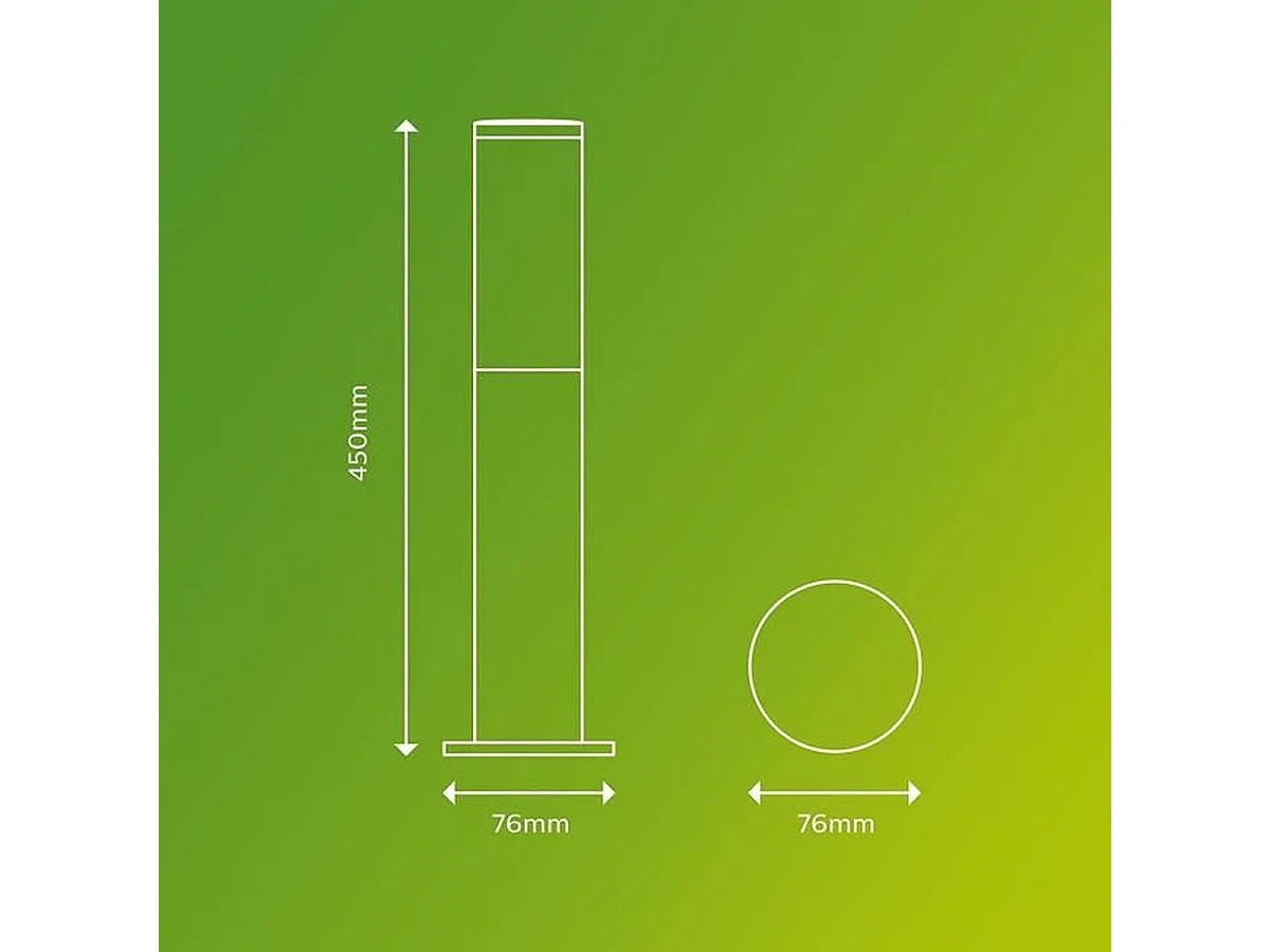 Borne extérieure PHILIPS Utrecht - Métal - LED - 1x20W - Gris - Contemporain - Design
