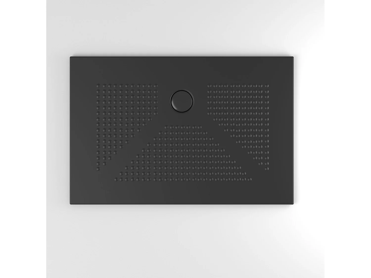 Receveur De Douche En Céramique Noir Mat Mince 3Cm 100X80 | Delfino