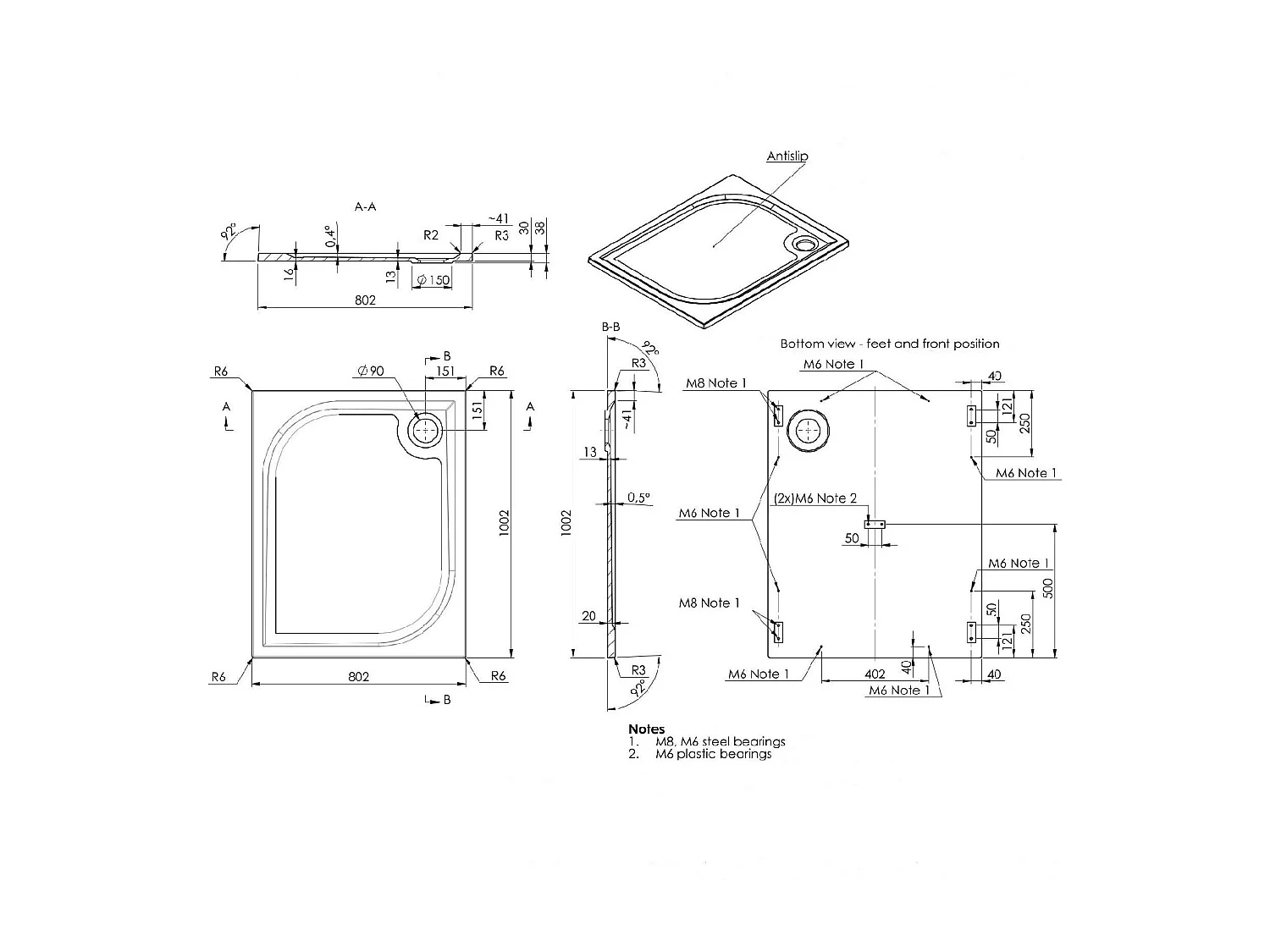 Receveur De Douche En Résine 80X100 Extra Plat