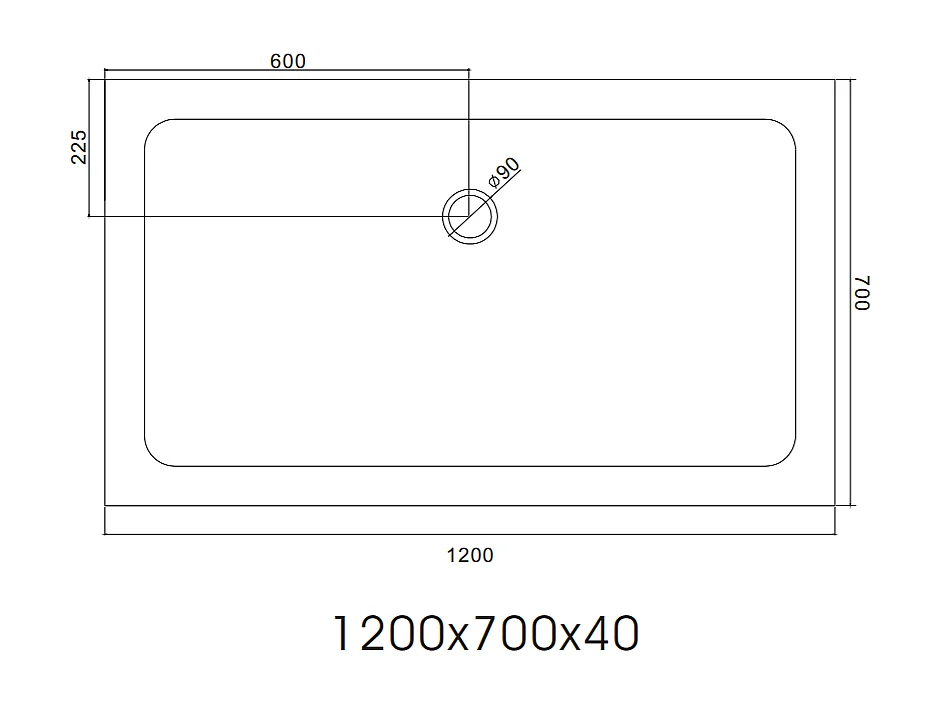 Bac À Douche En Acrylique 120X70 Rectangulaire | Alba