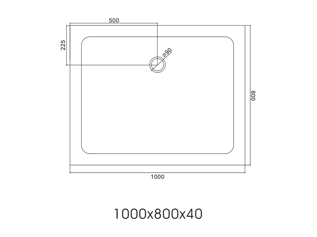 Bac À Douche En Acrylique Blanc 100X80 | Alba