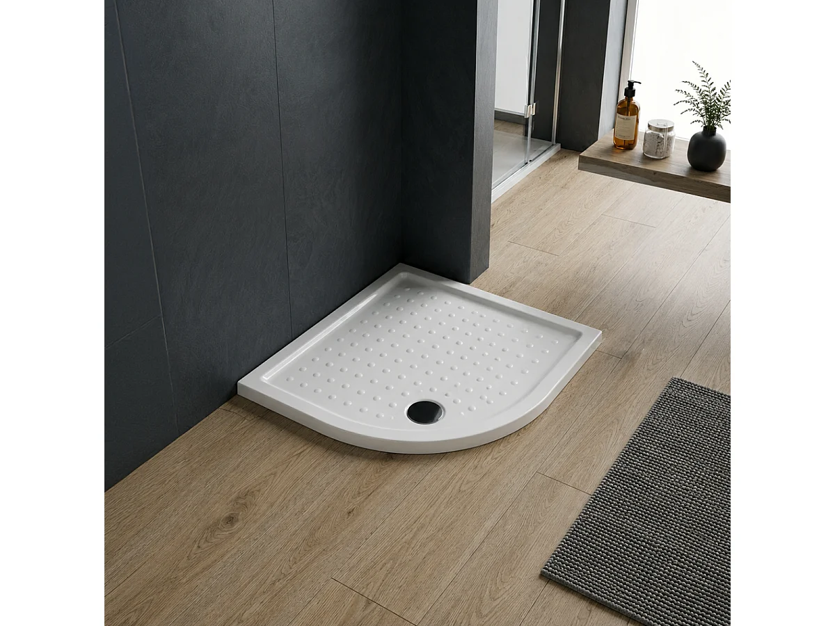 Receveur De Douche Semi-Circulaire En Céramique 90X90 | Malta