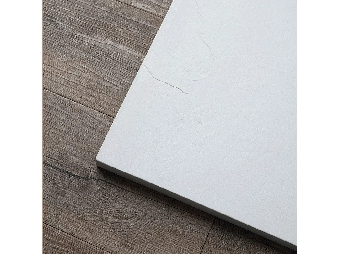 Receveur De Douche En Résine 120X80 Blanc Effet Pierre  | Muse