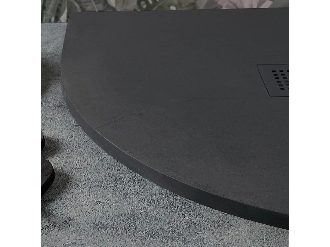 Plateau De Douche Angulaire 90X90 En Résine Anthracite | Muse